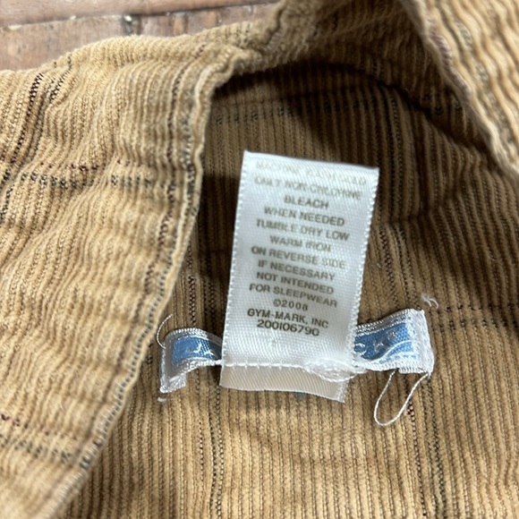 Janie and jack caramel plaid corduroy overalls - Picture 5 of 7